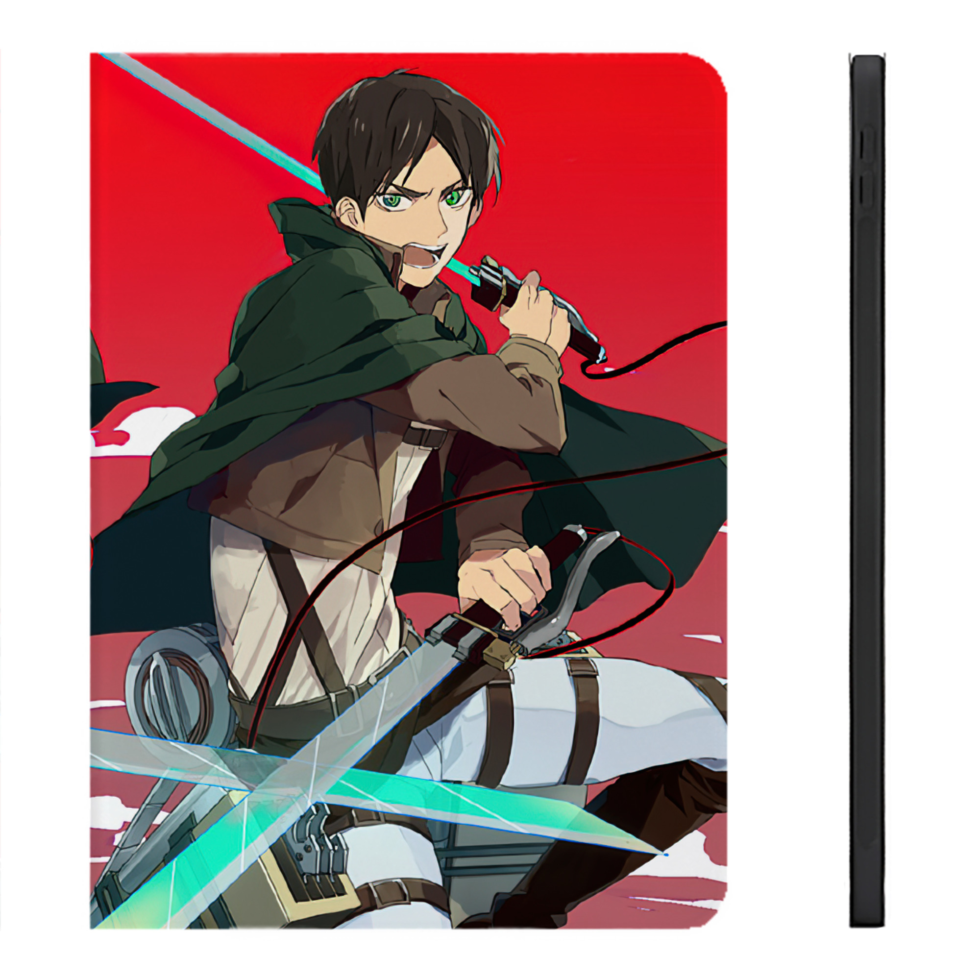 （画像用） 進撃の巨人 Attack on Titan IPadケース ペンホルダー付き ブックスタイルデザイン
